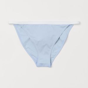 H&M NWT Light Blue Tanga Low Waist Bikini Bottoms